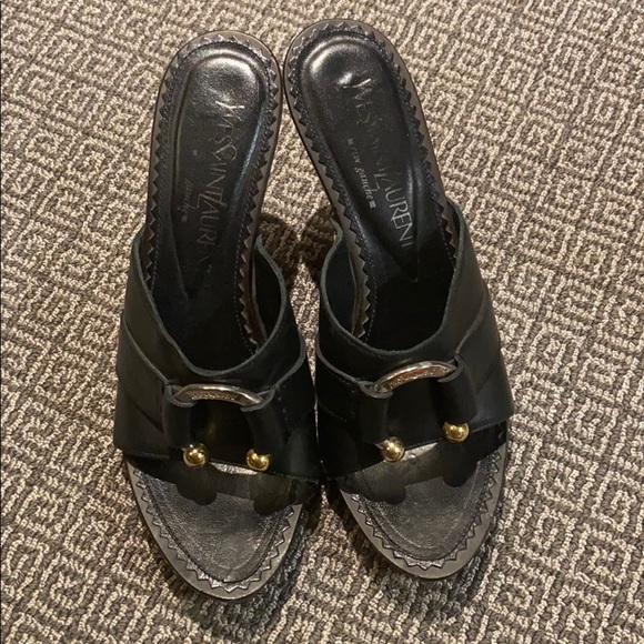 Yves Saint Laurent Rive Gauche Mules - Picture 1 of 3